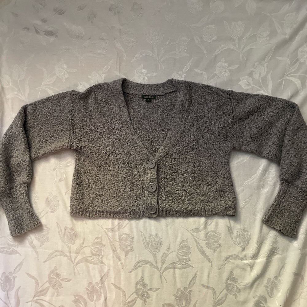 Teddy Fabric Cropped Sweater